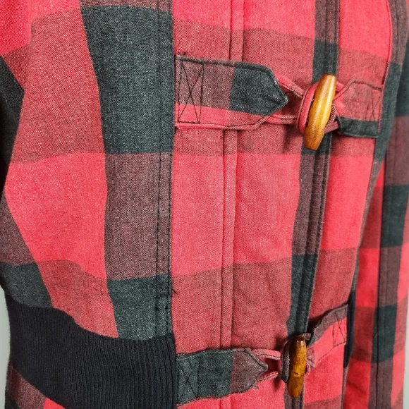 Roxy Y2K Vintage Red And Black Jacket Coat Size XL Fits Large - Picture 5 of 14